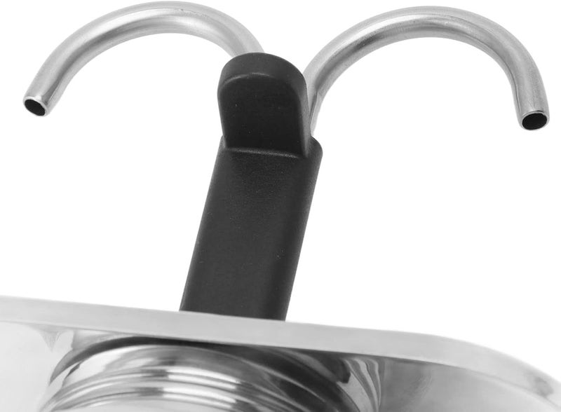 Tidyard Double Head Stovetop Coffee Maker, 100ml Stainless Steel Italian Espresso Pot for Home, Cafe, Travel, Durable & Easy to Use - Image 5