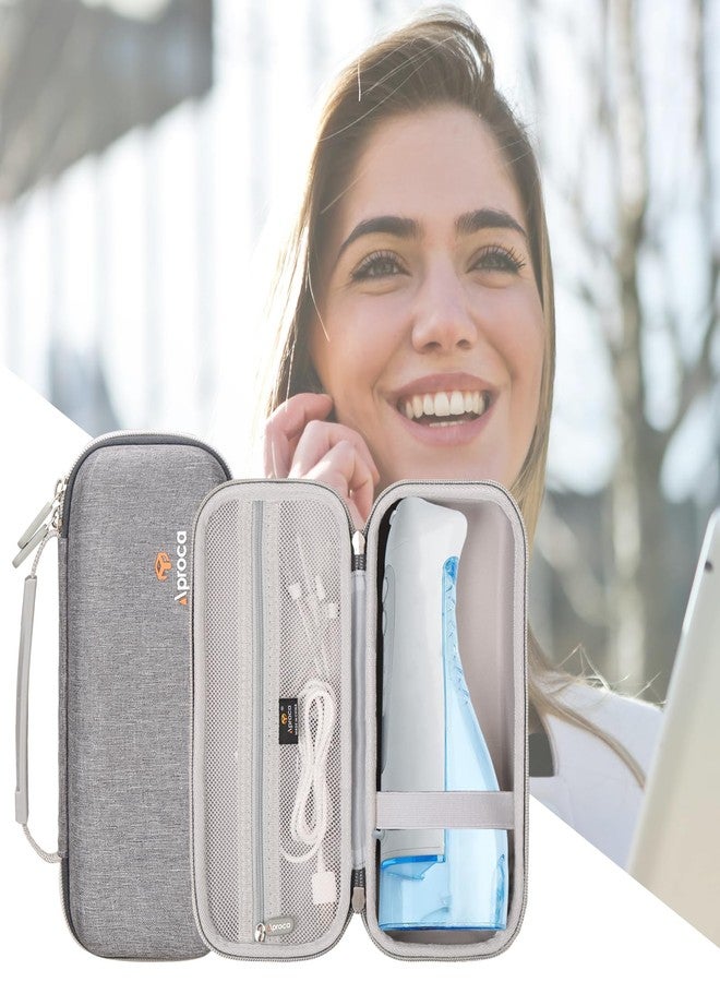 Aproca Grey Hard Storage Protective Case, for COSLUS Water Dental Flosser Portable Cordless Oral Irrigator F5020E and Accessories - Image 4