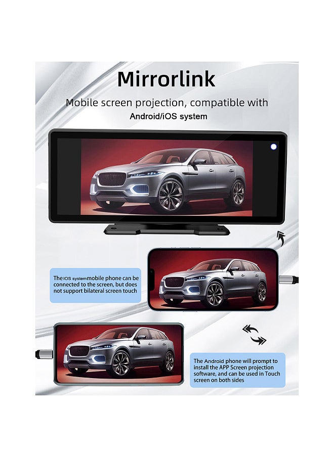 Generic - 9.3 Inch Car Stereo MP5 Player BT Hands-Free Calling FM Radio Support Carplay Android Auto Phone Link Reversing Assist U-Disk/TF Card with Adjustable Bracket - Image 1