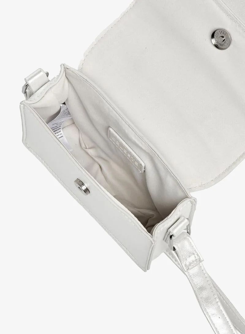 Celeste WHITE Bow Applique Crossbody Bag with Pearl Handle for Women | Best Price UAE
