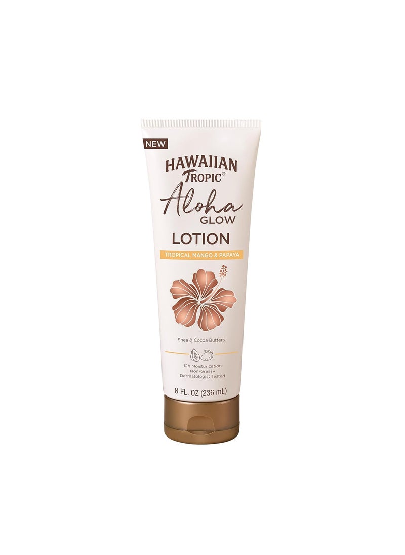 Hawaiian Tropic - Hawaiian Tropic Aloha Glow Lotion 8oz  Tan Extender Lotion After Sun Tan Extender After Sun Care with Shea Butter  Cocoa Butter Hawaiian Tropic Body Moisturizer Body Cream for Women 8 fl oz - Image 1