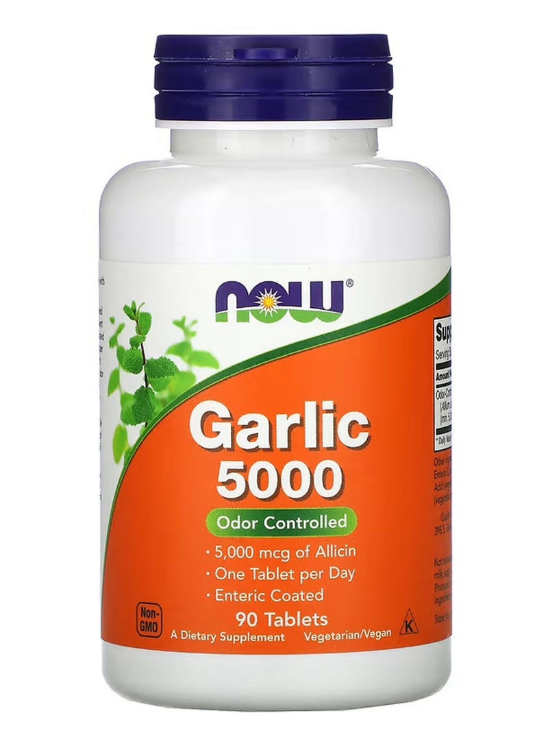 now Garlic 5000, 500 mg, 90 Tablets - Image 1