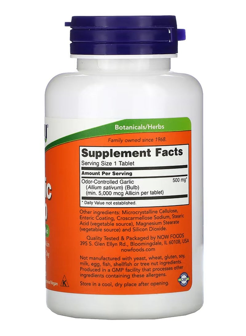 now Garlic 5000, 500 mg, 90 Tablets - Image 2