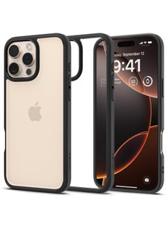 Spigen غطاء حماية ألترا هايبرد لهاتف آيفون 16 برو (2024) - أسود غير لامع  - Image 1