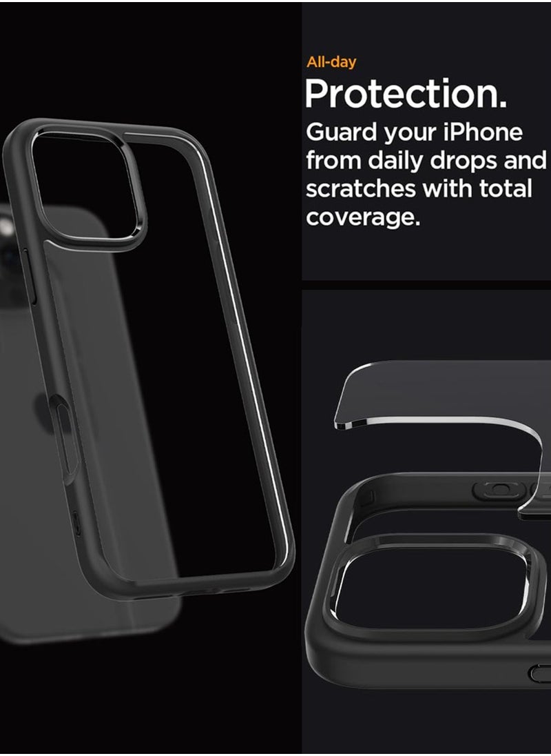 Spigen Ultra Hybrid iPhone 16 Pro Case Cover (2024) - Matte Black  - Image 5