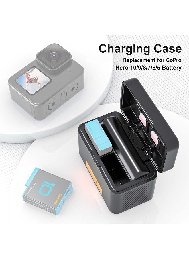 ZGCINE ZGCINE PS-G10 mini Portable Sports Camera Battery Fast Charging Case 5200mAh Wireless Dual Battery Charger with Type-C Port Replacement for GoPro Hero 10 9 8 7 6 5  - Image 3