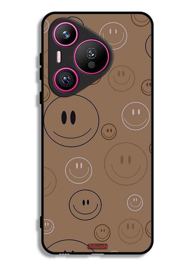 Tolwak Huawei Pura 70 Protective Case Cover Smiley Faces Pattern - Image 1