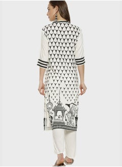 Instafab Printed Kurti and Pant Set  - Image 3