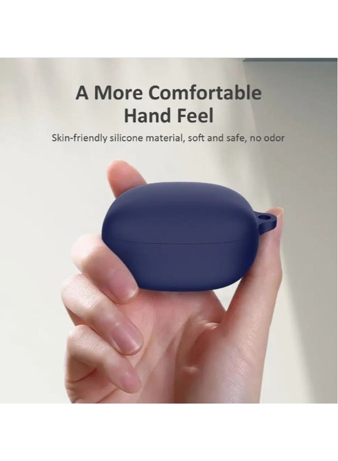 Silicone Case Compatible with Anker Soundcore Liberty 4, Protective Cover with Carabiner (Green) - Image 2