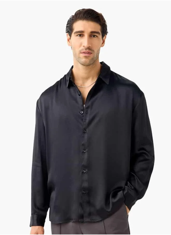 Iconic Iconic Regular Fit Shirt with Long Sleeves