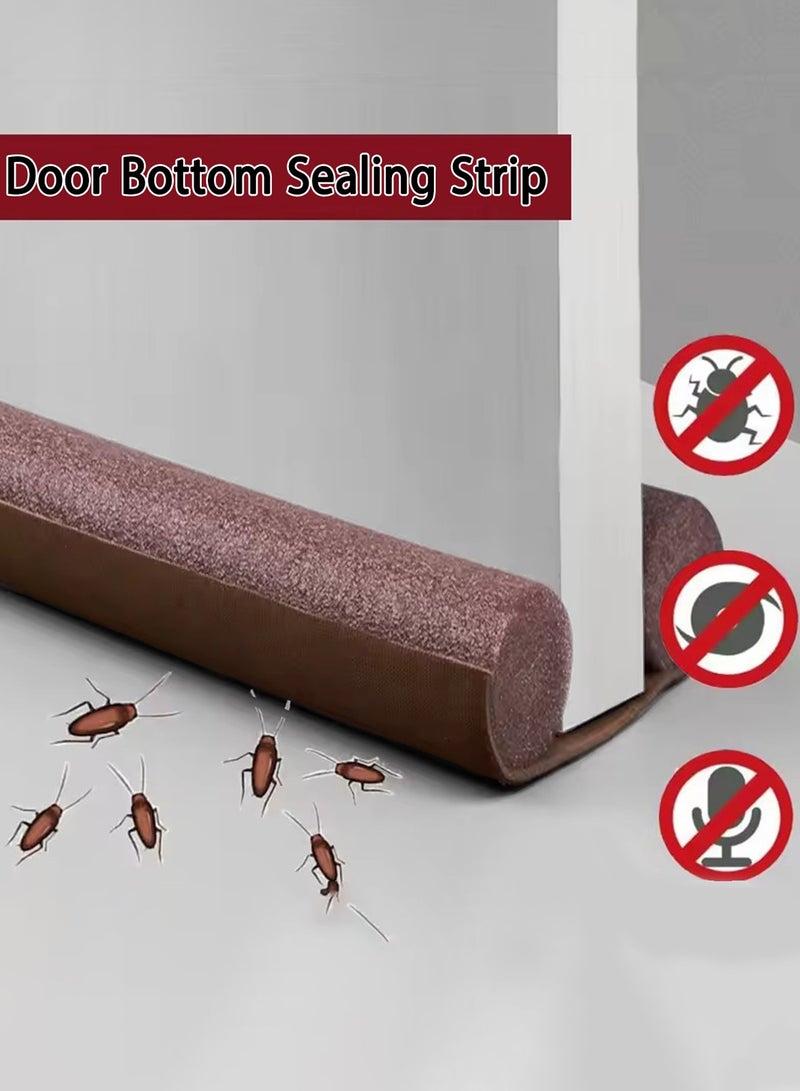 Door Bottom Sealing Strip 95x10cm (37.4x3.9in), Soundproof Draft Stopper Windproof Dustproof Bug-Blocking Insulation Strip, Washable & Durable Adjustable Door Draft Guard for Bedroom, Bathroom, Office & More - Image 1
