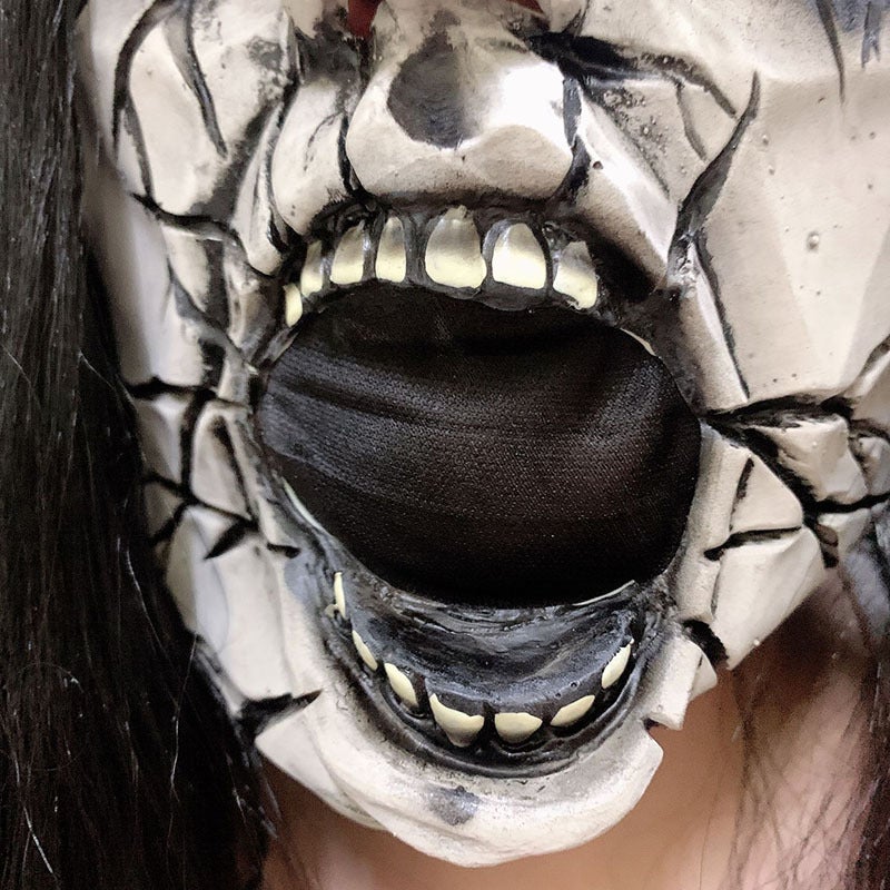 Zombie Mask Scary Scream Female Ghost Mask with Long Hair Devil Horror Latex Full Head Mask Halloween Cosplay Costume Props for Adults - Image 3