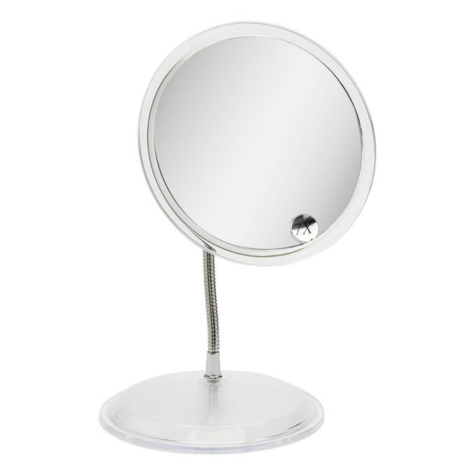 GOOSENECK VANITY 7X MIRROR WITH CLEAR ACRYLIC FRAME