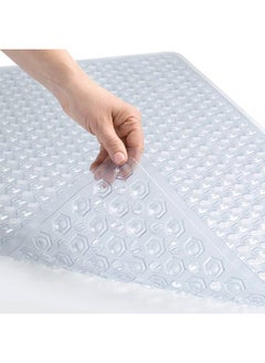 Shower Safety Bath Tub Shower Mat, 35" x 16" Non-Slip and Washable Bathtub Floor Mats, Suction Cups and Drain Holes to Keep Tubs Clean, Clear - pzsku/Z21C6C78F853342A2ABBAZ/45/_/1726406370/01055deb-7bb6-4be4-8aec-740647d9cf74