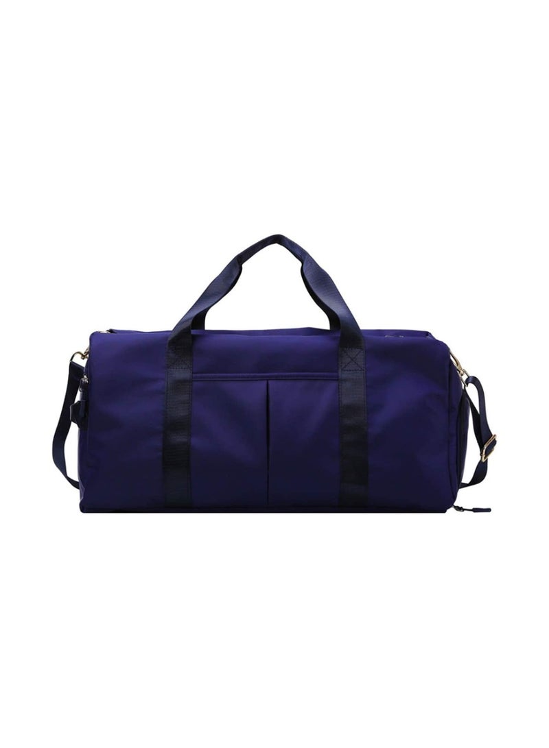 Gonice Gym Bag Dry Wet Separated, Waterproof Sport Duffle Bag with Shoes Compartment for Sport, Yoga, Travel, Fitness, Overnight Weekend with Shoulder Strap, Dark Blue - Image 1