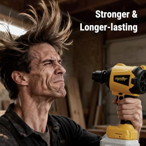 Mellif Cordless Compressed Air Duster & Blower Compatible with dewalt 20V MAX Battery (Tool Only), Brushless Motor, 3-Speed Adjustable, 50,000 RPM, LED Light, Portable Inflatable Pump for Cleaning, Camping - Image 5
