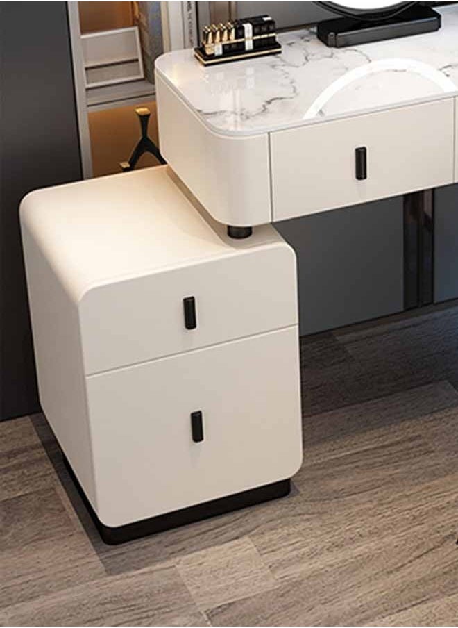 NKX - Makeup Vanity Table Dressing Table Flip Mirror With Drawers And Chair 100 CM - Image 1