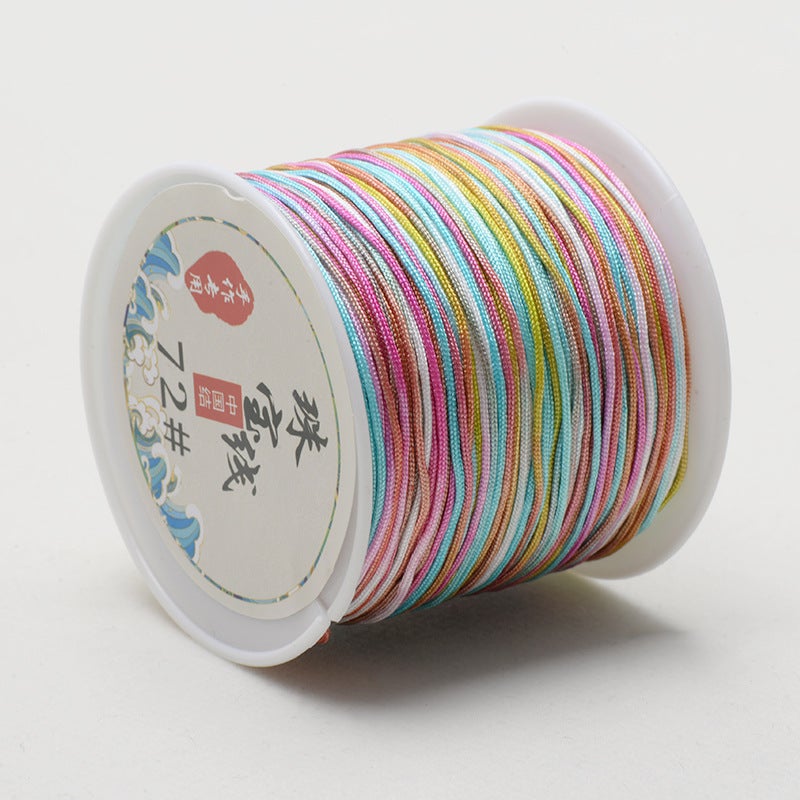 Duan Dye Magic Color Jade Line 72 Diy Woven Necklace Pendant Lanyard Material Strand Gradient Color Jade Strand - Image 1