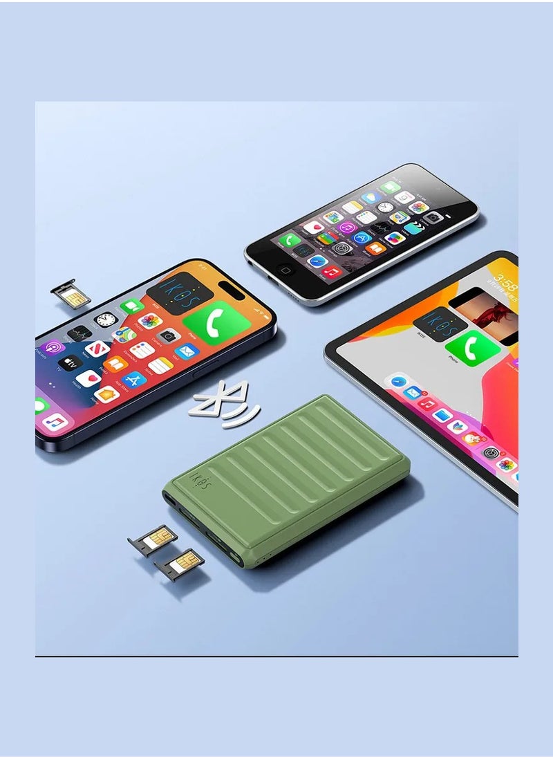 IKOS - Bluetooth Dual SIM Adapter Compatible With Apple iPad iPod iOS System High Stably Realize 2 SIM Cards Active For Phone Calls Data Internet And SMS IKOS K7 Dual Sim Adapter With 4G Support For iPhone - Image 1