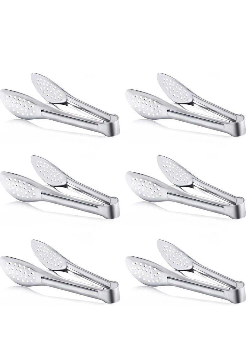 Y&D Serving Tongs Kitchen Tongs,Buffet Tongs, Stainless Steel Food Tong Tong,small tongs 6 Pack (7 Inch)  - Image 1