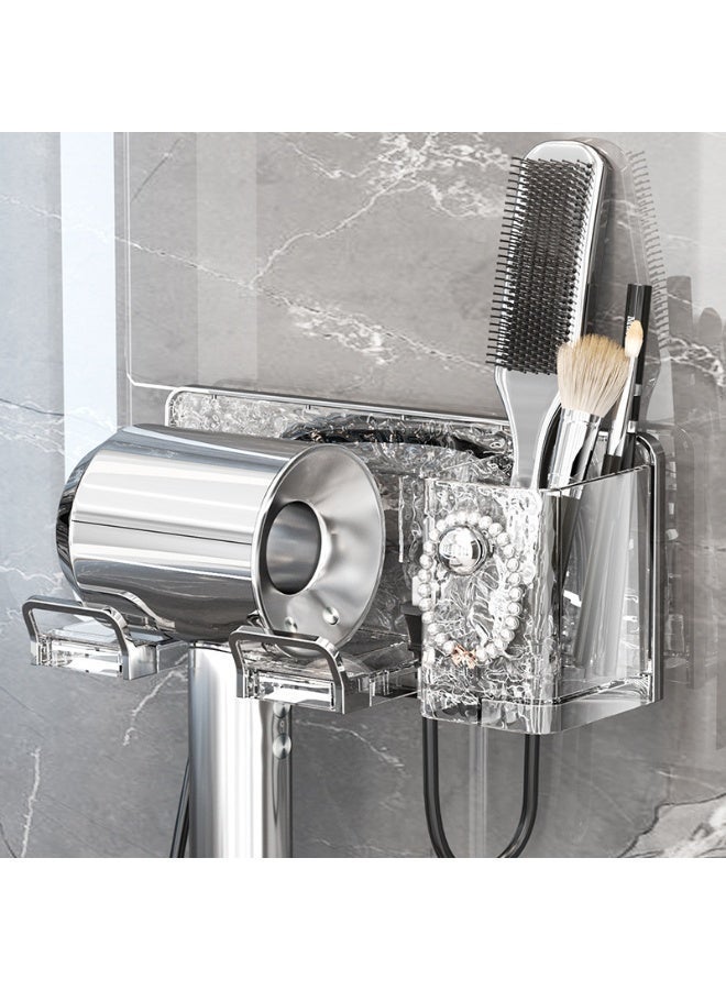 TaiRan 1 Piece Hair Dryer Storage Rack, Non Perforated Wall Mounted Holder, Space Saving Hair Dryer Cylinder Bracket for Home Bathroom Toilet - Image 4