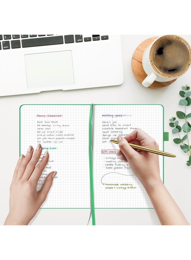 &And Per Se Ruled Journal Notebook, 160 Pages, A5 5.7 x 8 Inch College Lined Thick Paper Notebook Hardcover Notebooks for Women Men Office School (1 Pack, Emerald) - Image 2