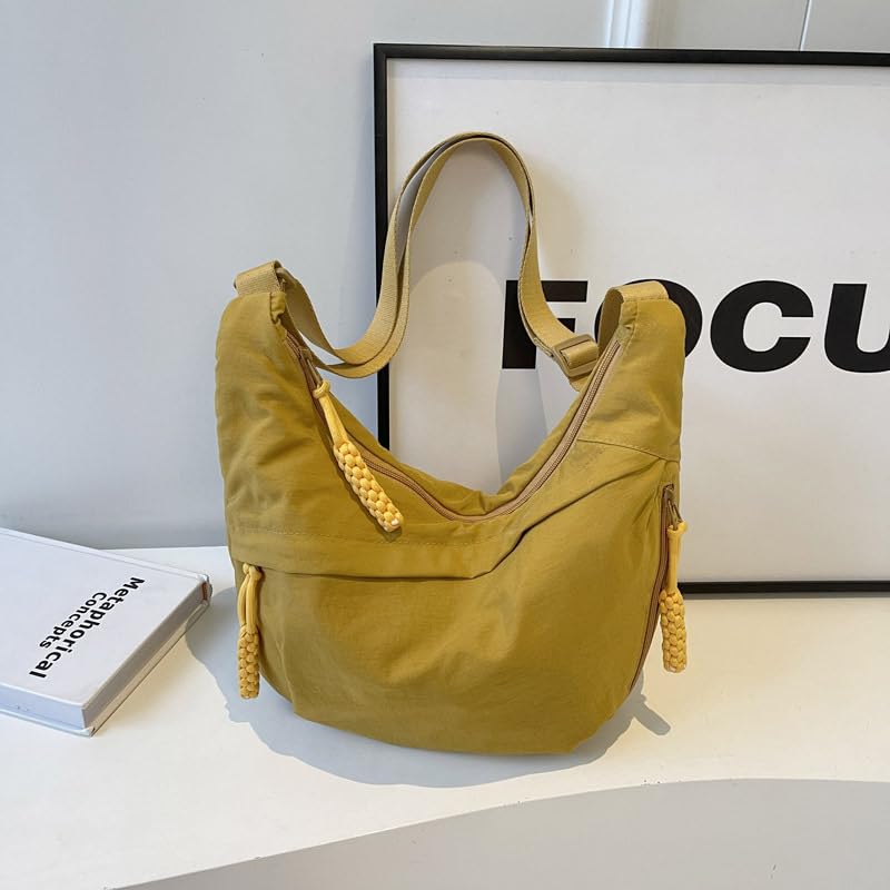 EMGILL Nylon Crescent Crossbody Bag for Women Shoulder Tote Handbag Casual Sling Bag Dumpling Purse Bag for Outdoor Travel - Image 3