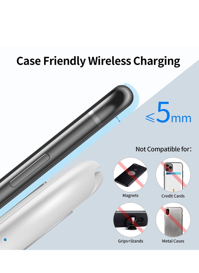 SYOSI - Wireless Charger 2 in 1 Dual Wireless Charging Pad for Apple Watch SE/6/5/4/3/Pro iPhone 12 Mini/12/12 Pro/12 Pro Max/11/SE/X/XR/XS/XS Max/8 Plus (No Adapter) - Image 1