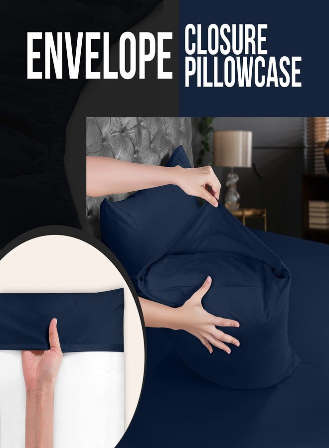 Utopia Bedding Standard Pillow Cases - 12 Pack - Envelope Closure - Soft Brushed Microfiber Fabric - Shrinkage and Fade Resistant Pillow Covers Standard Size 20 X 26 Inches (Standard, Navy) - Image 4