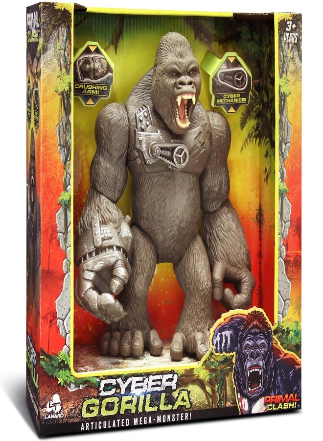 Lanard Primal Clash! Cyber Gorilla Mega Monster! - 10" Articulated Figure, Kids Toy Figure, Ages 3+ - Image 1