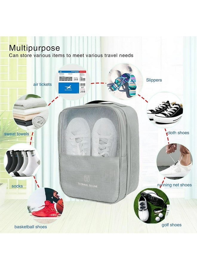 Kuber Industries Kuber Industries Pack of 2 Waterproof & Anti-Wrinkle Shoe Bags for Travelling with 3 Layers | Durable Shoe Pouch for Travel | Shoe Organizer for Hassle-Free Travel Shoe Bags | YJ-29-GRY | Grey - Image 5