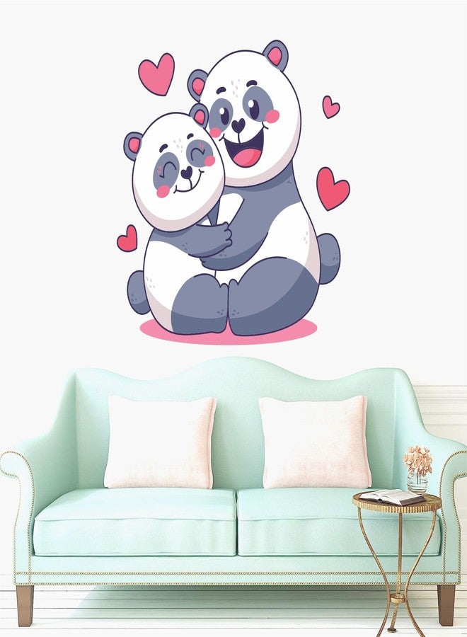 Wall Attraction ملصقات جدارية ورسومات باندا لطيفة من Wall Attraction™، مقاس 58×55 سم، MD259_S - Image 1