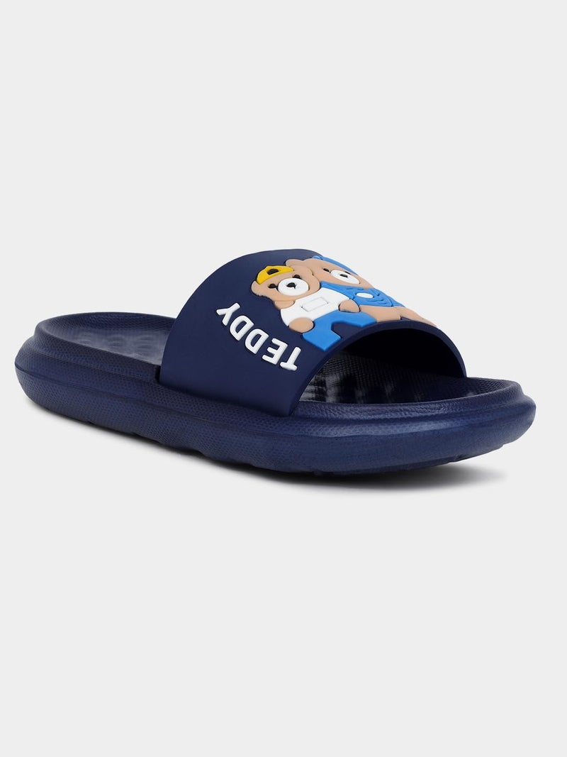 CUHO TRENDS Kids Teddy Bear Printed Sliders | Soft Sole Cartoon Slides for Boys & Girls - Image 4