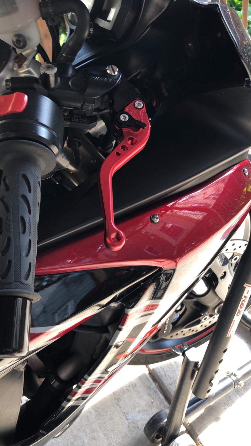 RIDE IT FOREVER RIDE IT Short Adjustable Brake and Clutch Levers for GSXR600 2006-2022,GSXR750 2006-2022,GSXR 1000 2005-2006,GSXR1000 2009-2022,GSX-S1000/F/ABS 2015-2020.KATANA 2020-Red - Image 4
