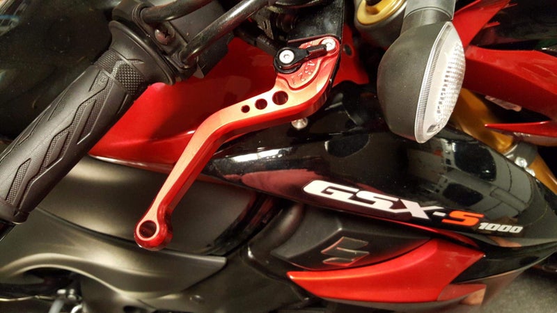 RIDE IT FOREVER RIDE IT Short Adjustable Brake and Clutch Levers for GSXR600 2006-2022,GSXR750 2006-2022,GSXR 1000 2005-2006,GSXR1000 2009-2022,GSX-S1000/F/ABS 2015-2020.KATANA 2020-Red - Image 2