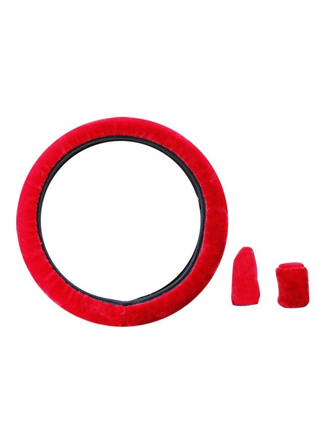 MUNTAQI Fluffy 3 pcs Steering Wheel / Handbrake / Gear Shift Cover - Image 4