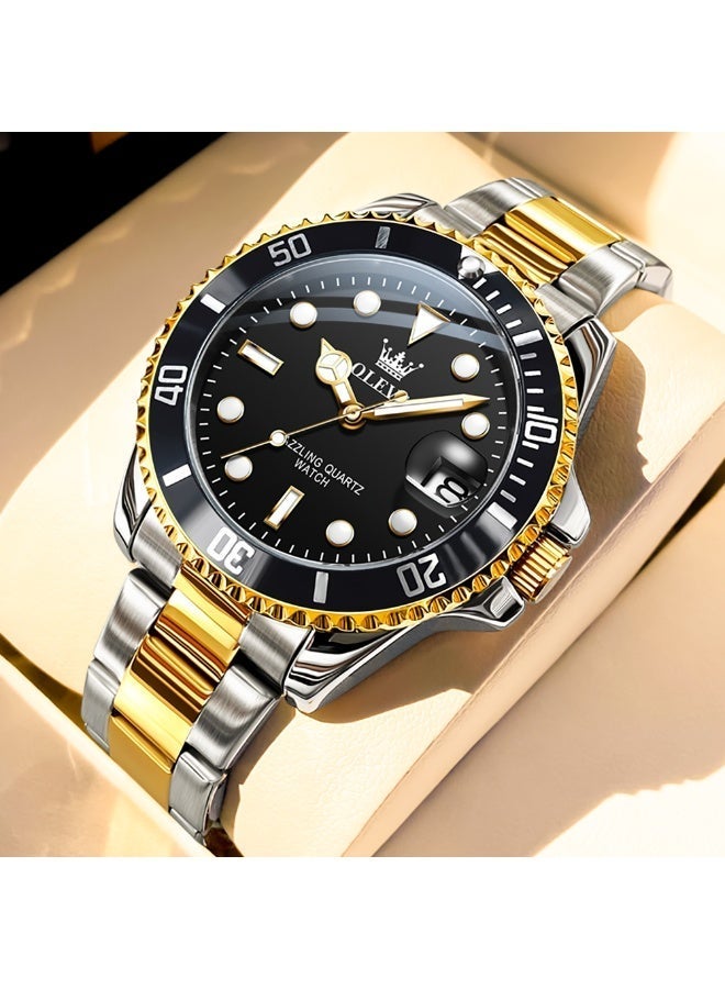 OLEVS Watches for Man  Fashion Casual Waterproof Men's Watches Quartz Watch for Man  Luxury Luminous Stainless Steel Wristwatch Male Date Business Quartz Watches - Image 1