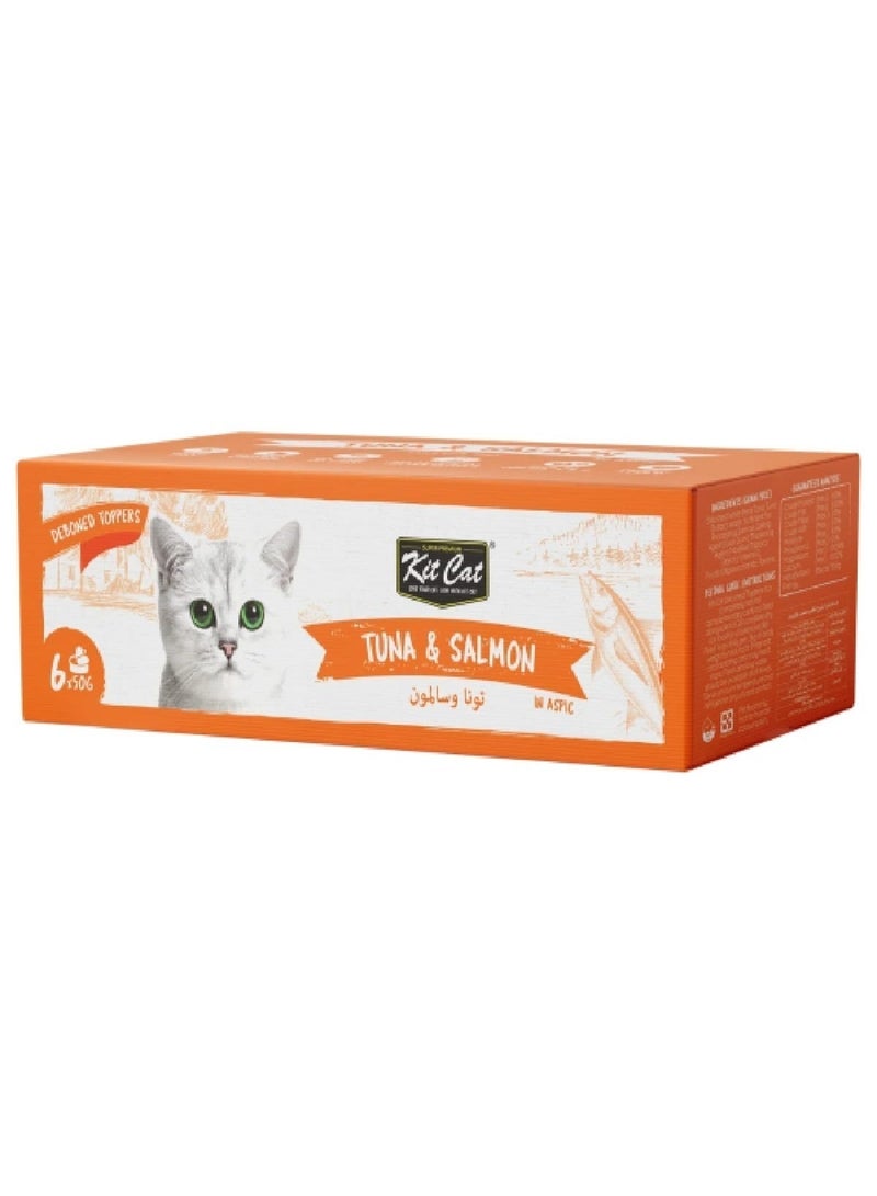 كيت كات منزوعة العظام، عبوات متعددة من التونا والسلمون، 6 × 50 جم - Image 3