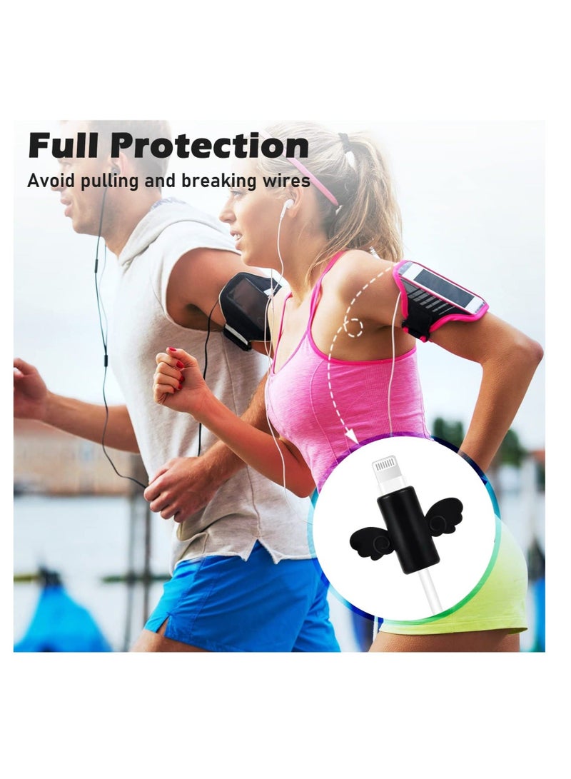 Captaintech SYOSI, Cable Protector Set for iPhone Charger, 3D Cartoon Cat Design, Data Cable Cover Line, USB Wire Cord Saver Protector Compatible with iPhone 11 12 13 14 Pro Max Plus - Image 4