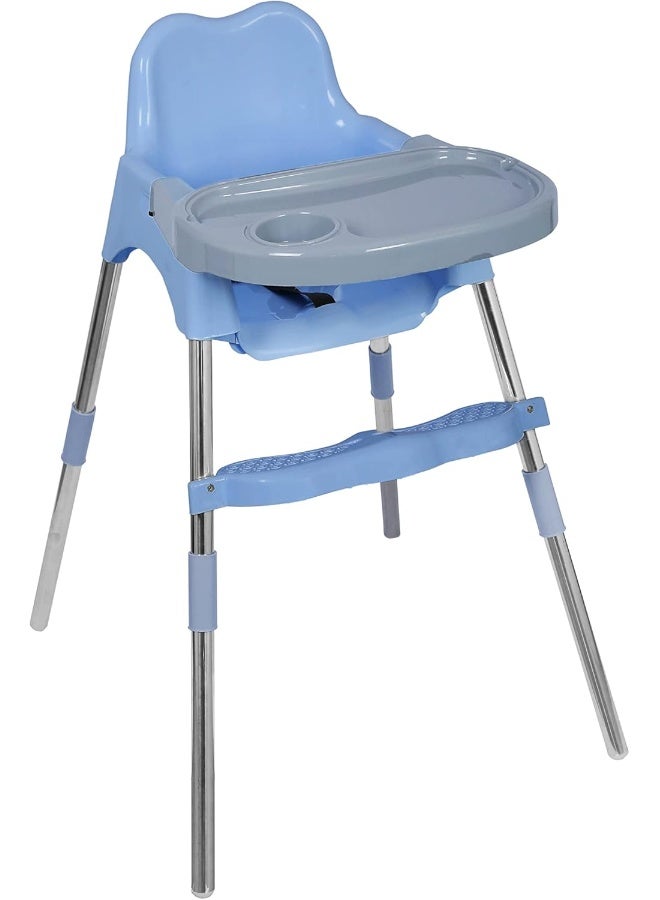 Esqube Bobo Baby feeding chair/kids high booster chair with foot rest and tray - Blue - Image 1