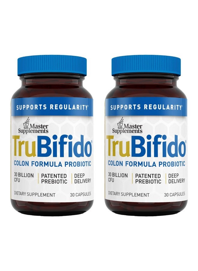 ترو بيفيدو مكملات ماستر سوبليمنتس TruBifido - 30 كبسولة، عبوة من قطعتين - بروبيوتيك قوي لصحة القولون والطاقة - معزز للمناعة، يدعم الانتظام - خالٍ من الجلوتين - 60 وجبة إجمالية - Image 1