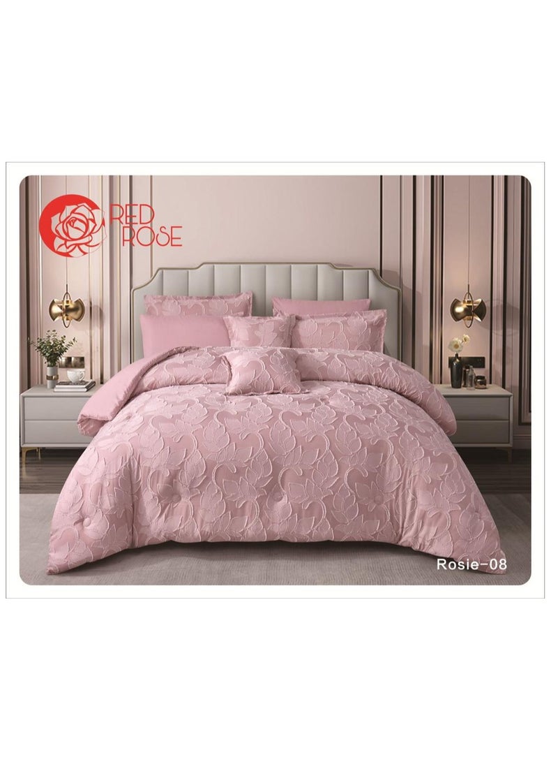 Red Rose Two-piece quilt set, a luxurious summer mattress with excellent medium filling, consisting of 8 pieces / king size 240*260  - Image 1