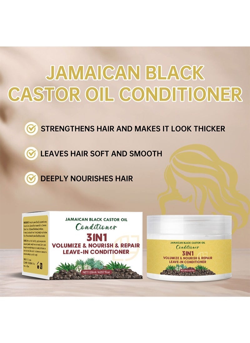 Lanthome بلسم 3 في 1 بزيت الخروع الأسود الجامايكي للشعر التالف 100% زيت خروع أسود جامايكي نقي لتنعيم وفك تشابك الشعر وزيادة حجمه وتغذيته وإصلاحه - Image 4