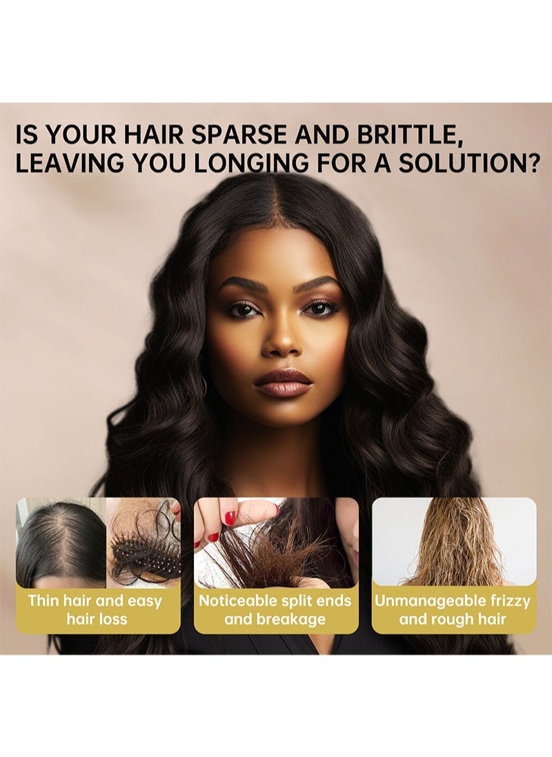 Lanthome بلسم 3 في 1 بزيت الخروع الأسود الجامايكي للشعر التالف 100% زيت خروع أسود جامايكي نقي لتنعيم وفك تشابك الشعر وزيادة حجمه وتغذيته وإصلاحه - Image 2