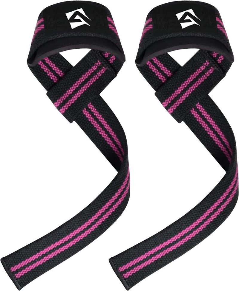 AQF Lifting Wrist Straps for Weightlifting, Powerlifting & Deadlifts – 23” Neoprene Padded Cotton Straps for Strength Training & Gym Workouts - Maximum Grip Support for Men & Women - Image 2