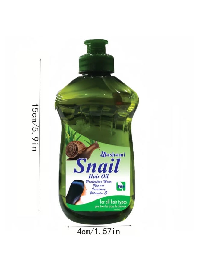 WASHAMI Snail Hair Oil with Vitamin E for All Hair Types Protective & Repair Formula 100% Natural by Washami - Image 3