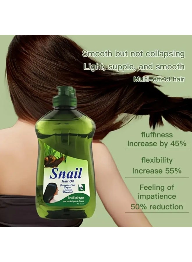 WASHAMI Snail Hair Oil with Vitamin E for All Hair Types Protective & Repair Formula 100% Natural by Washami - Image 4