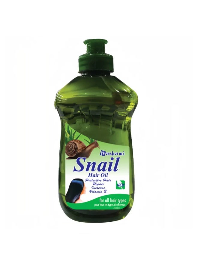 WASHAMI Snail Hair Oil with Vitamin E for All Hair Types Protective & Repair Formula 100% Natural by Washami - Image 2