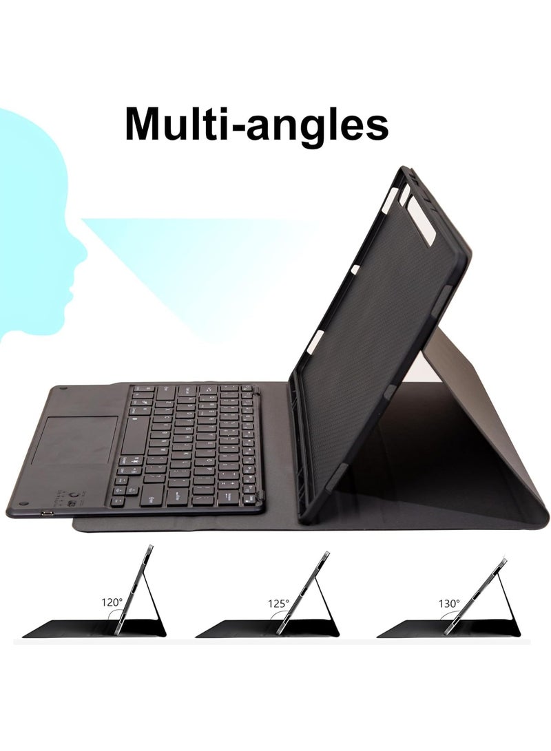 Muzz حافظة مع لوحة مفاتيح لجهاز سامسونج جالاكسي تاب S9 ألترا 14.6 بوصة 2023 لوحة مفاتيح بلوتوث مغناطيسية قابلة للفصل مع لوحة لمس لجهاز جالاكسي تاب S9 ألترا - Image 2