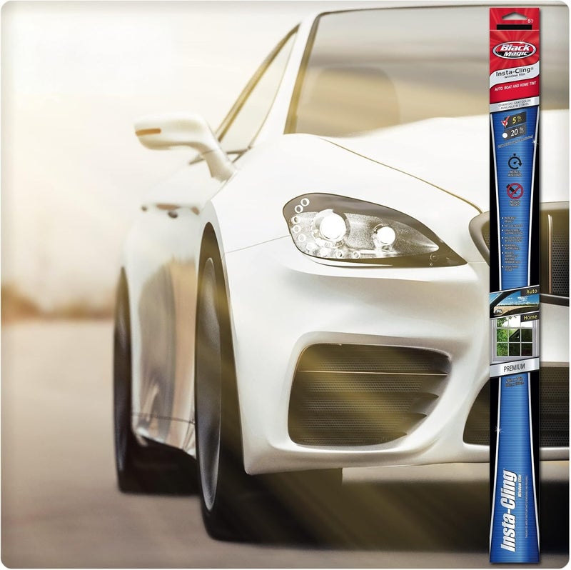 custom accessories Insta-Cling 5% VLT Tinted Window Film - 26 x 78 inch - Image 1